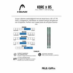 Head Kore x 85 LYT + PRW 11 2025 - Neuf 2